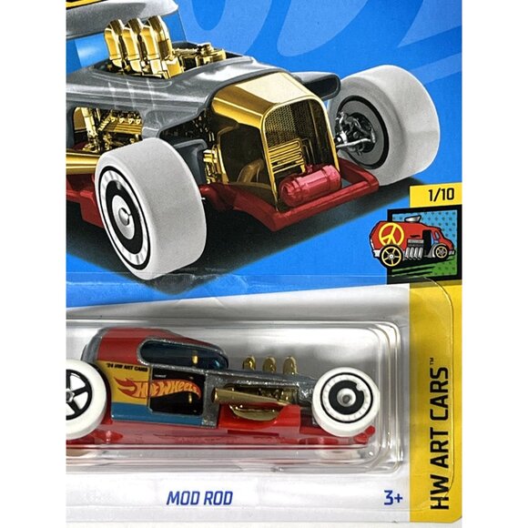 Hot Wheels Mod Rod Art Cars 1/10 2021 Burgundy Gold 1:64 - Picture 4 of 7